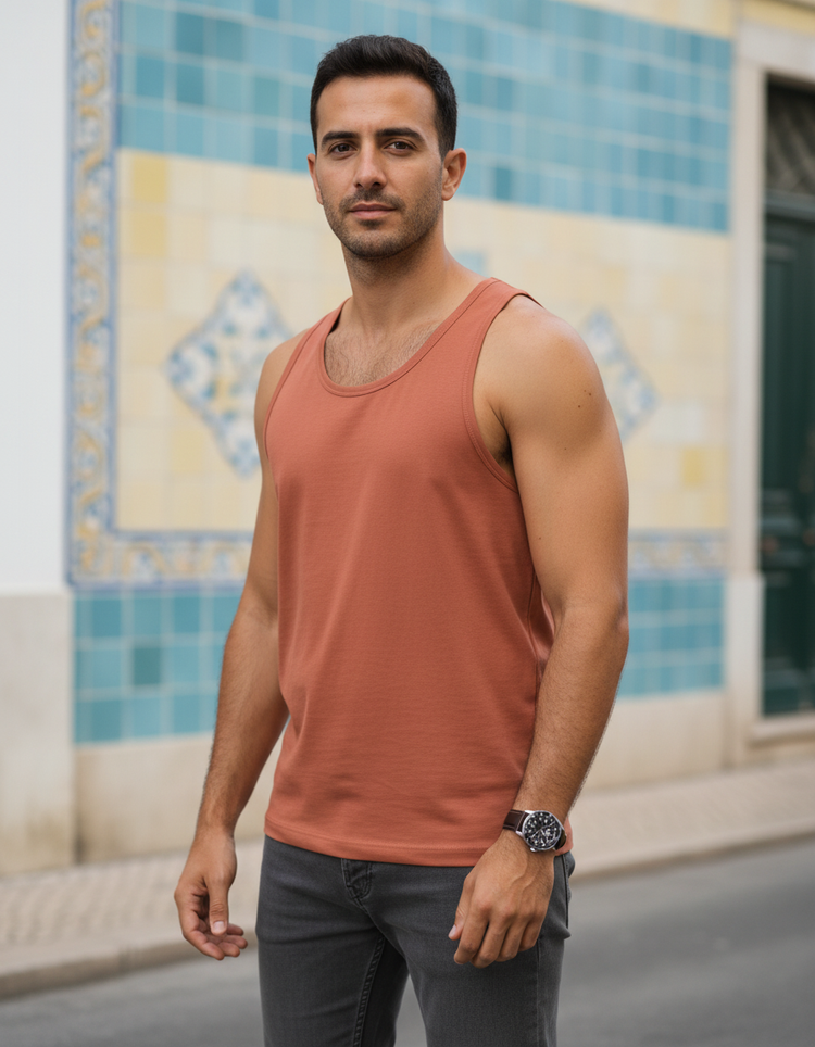 Terracotta Tank Top Men's Tank Top — Dripper