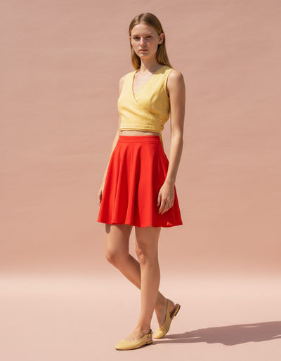Ferrari Red Skater Skirt skater skirt