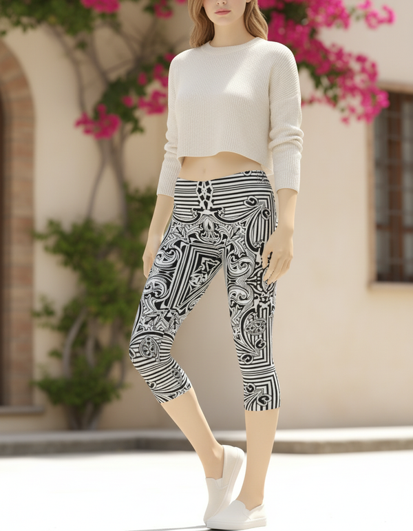 Obsidian Capri Leggings Capri Leggings — Dripper