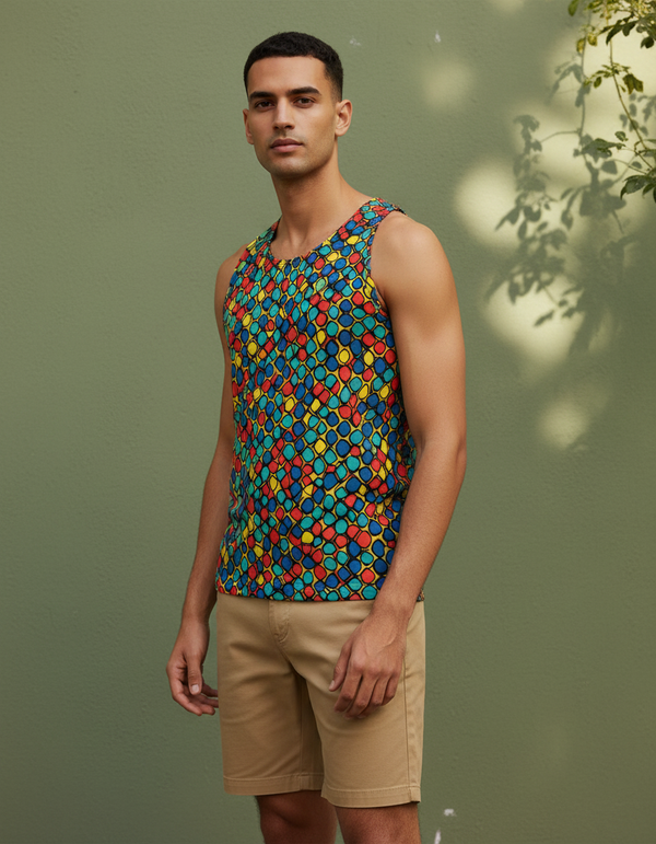 Vivid Harmony Kaleidoscope Tank Top