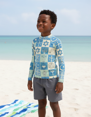 Blue Aura Unity Kids Rash Guard Kids Rash Guard — Dripper