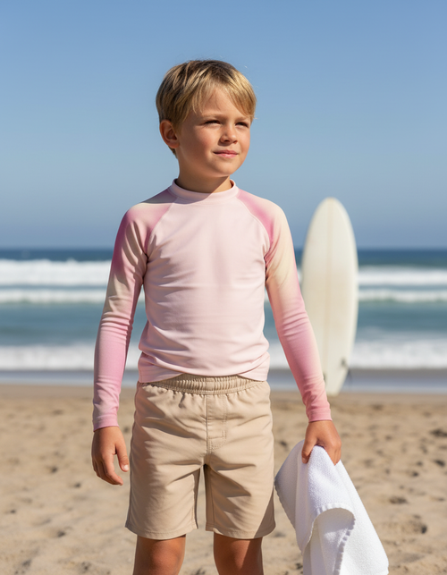 Millennial Pink Chroma Kids Rash Guard Kids Rash Guard — Dripper