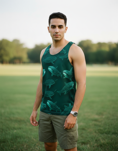 Men's Runway Emerald Azure Tank Top tank top