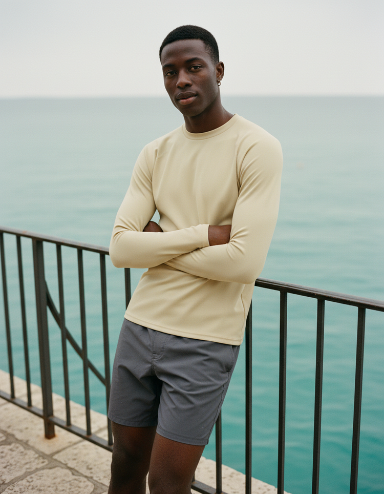 Raw Silk Rash Guard Men's Rashguard — Dripper