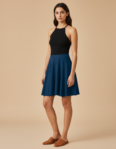 Prussian Blue Skater Skirt skater skirt