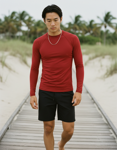Men's Carnelian rash guard