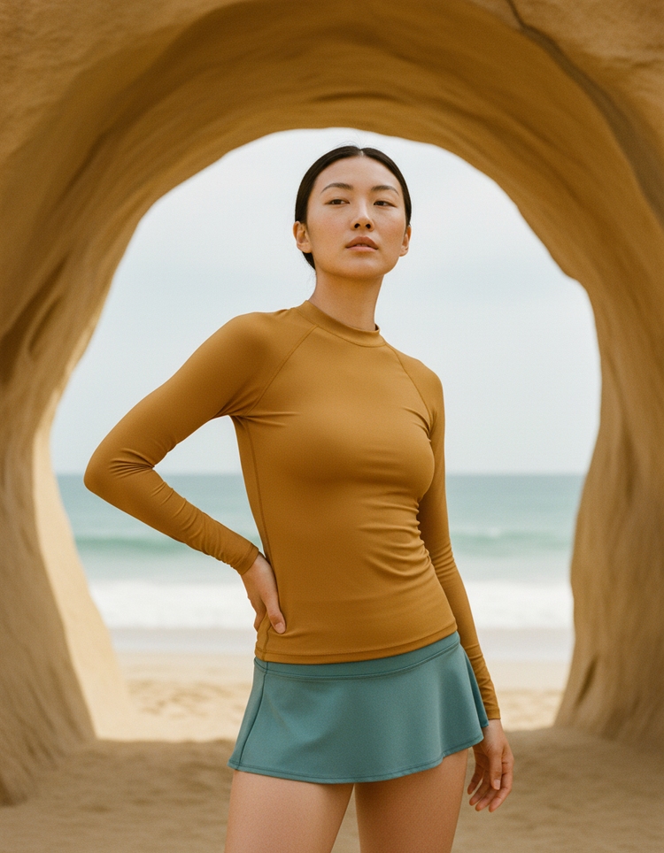 Caramel Rash Guard Women's Rashguard — Dripper