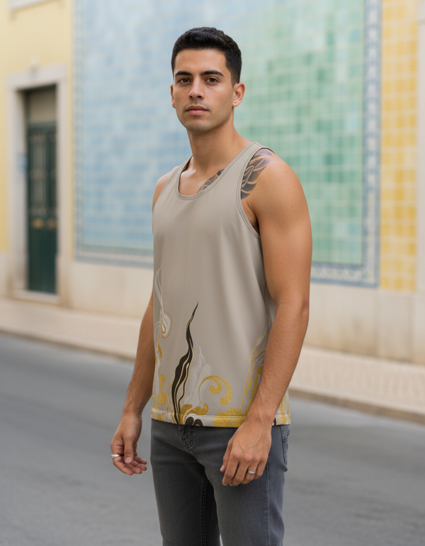Liquid Marble tank tops