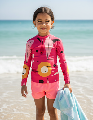 Kids Hot Pink kids rashguards