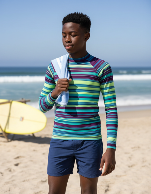 Youth Turquoise Eclipse youth rashguards