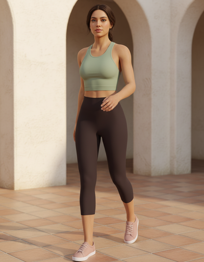 Espresso Capri Yoga Leggings capri yoga leggings