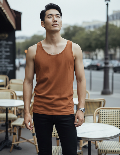Men's Burnt Sienna Tank Top tank top