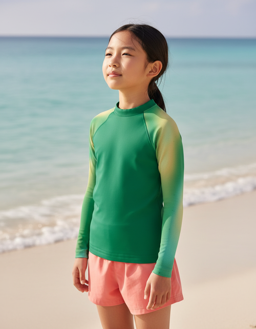 Runway Emerald Chroma Kids Rash Guard Kids Rash Guard — Dripper