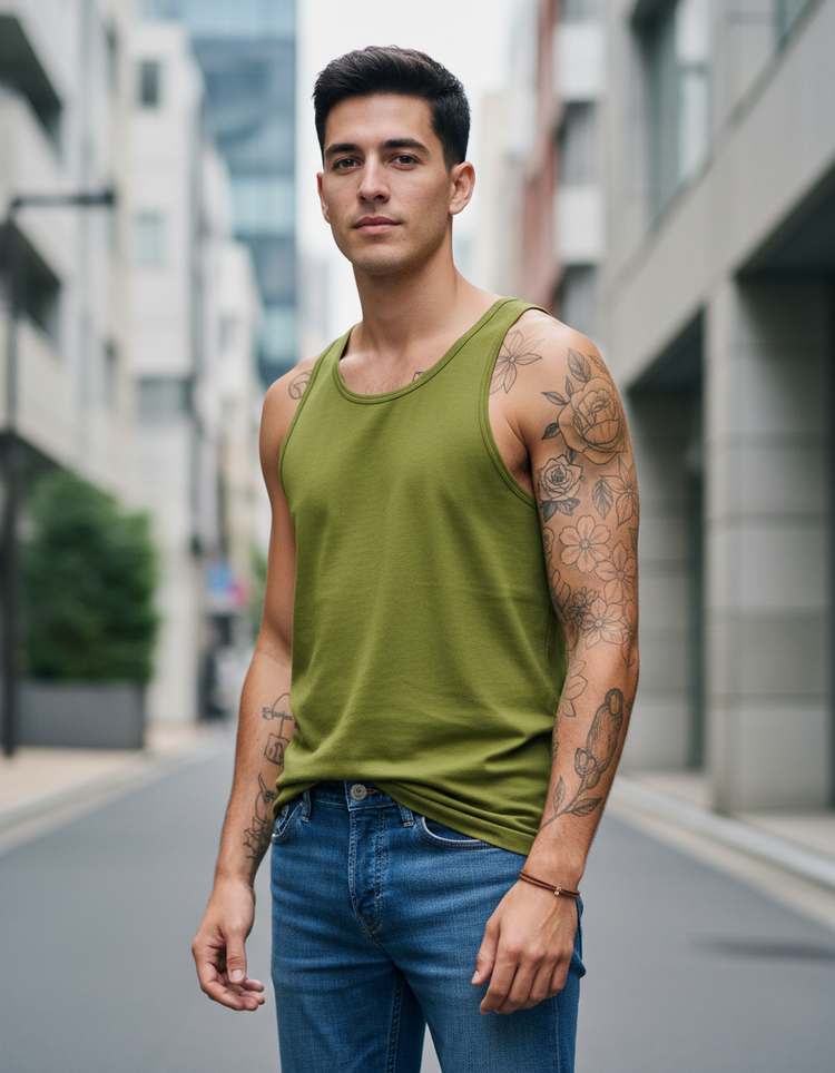 Olive Tank Top Men's Tank Top — Dripper