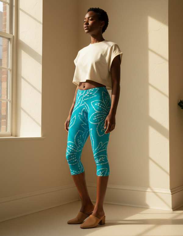 Women's Batik Collection Capri Leggings