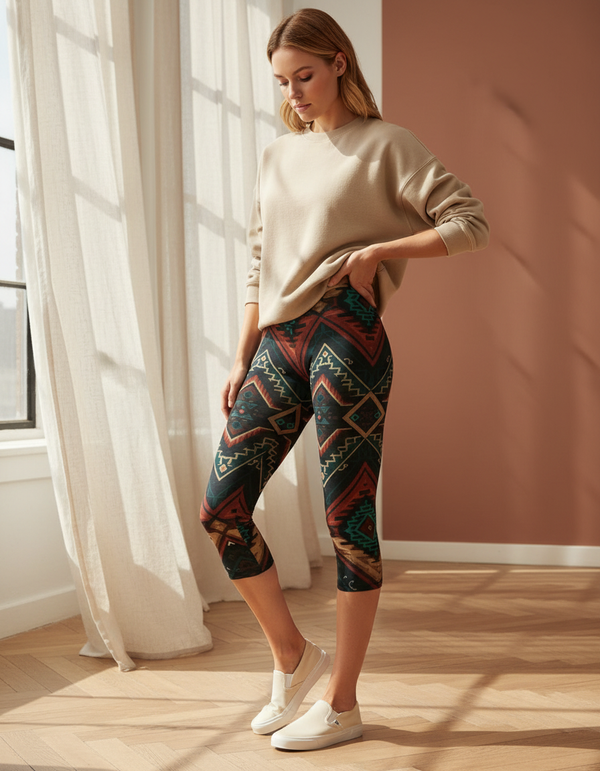 Woven Capri Leggings Capri Leggings — Dripper