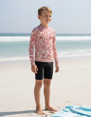 Kids Tea Rose kids rashguards