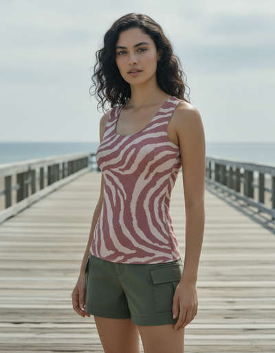 Women's Dusty Rose Mosaic Tank Top tank top
