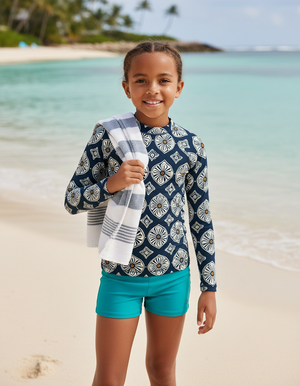 White Onyx Yuki Kids Rash Guard Kids Rash Guard — Dripper