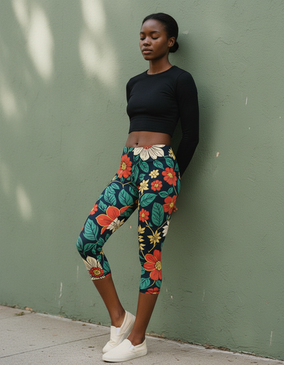 Hot Pink Sedi Capri Leggings capri leggings