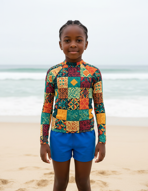 Kids Hot Pink Pulse kids rashguards