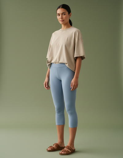 Blue Aura Capri Leggings capri leggings