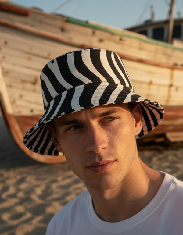Stripes Bucket Hat bikini — Dripper