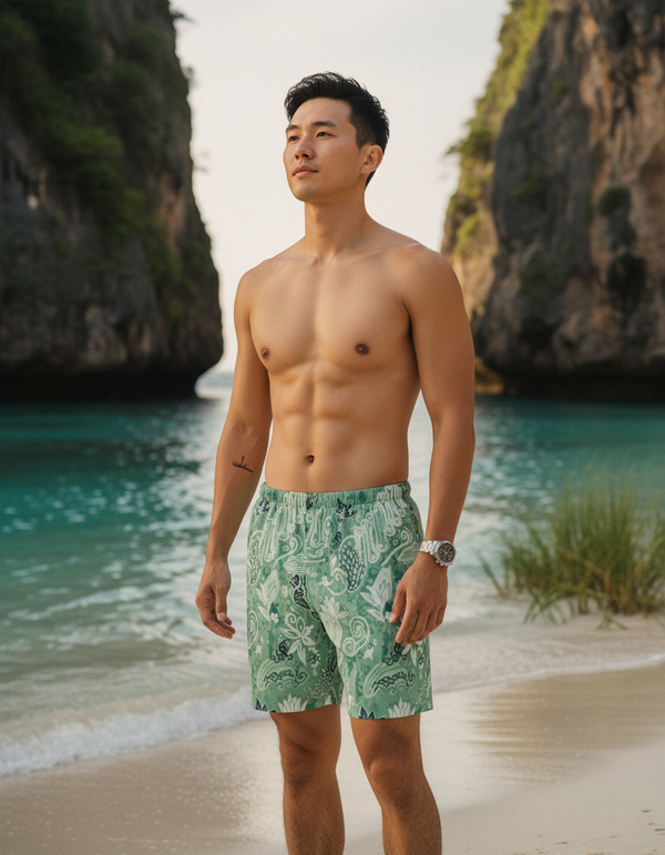 Men's Batik Collection Swim Trunks