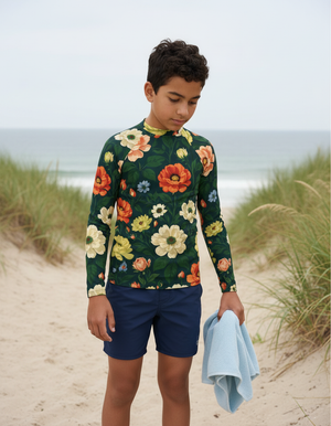 Runway Emerald Elysium Youth Rash Guard Youth Rash Guard — Dripper