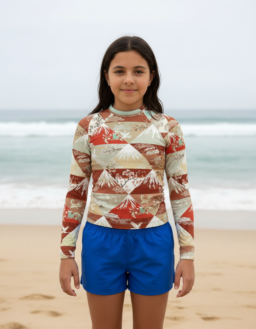Burnt Sienna Zenith Youth Rash Guard Youth Rash Guard — Dripper