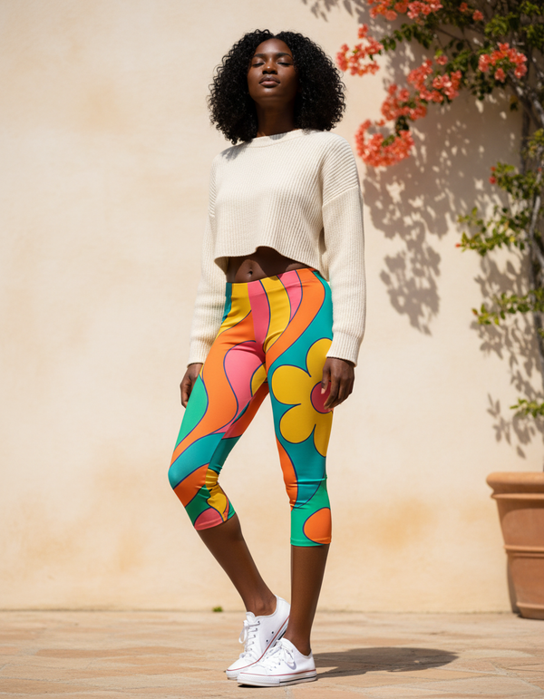 Flicker Capri Leggings Capri Leggings — Dripper