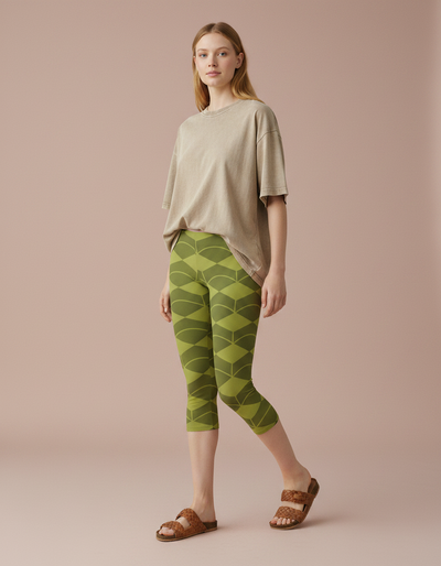 Lime Tsuki Capri Leggings capri leggings