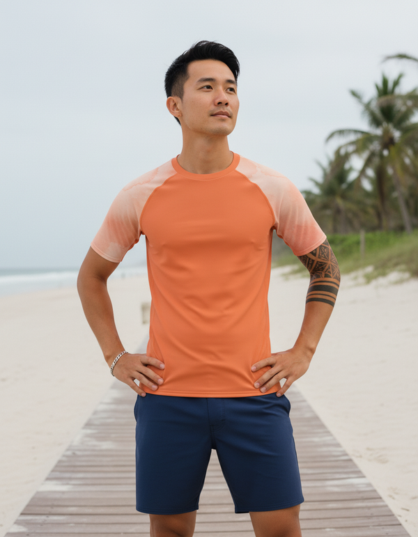 Men's Watercolor Rash Guard