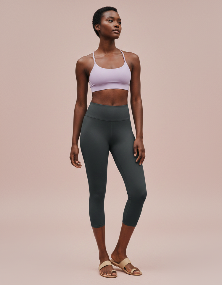 Gunmetal Capri Yoga Leggings Capri Yoga Leggings — Dripper