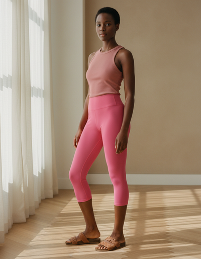 Hibiscus Capri Yoga Leggings capri yoga leggings