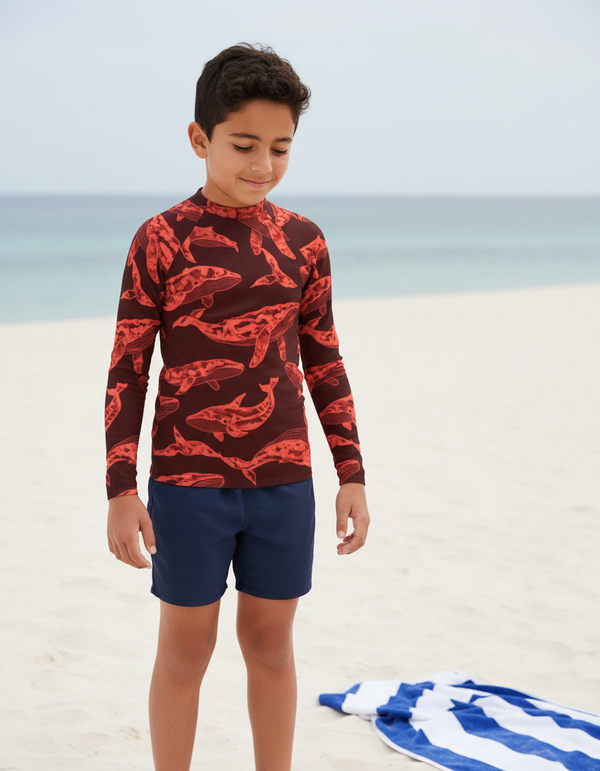 Youth Whale Rash Guard