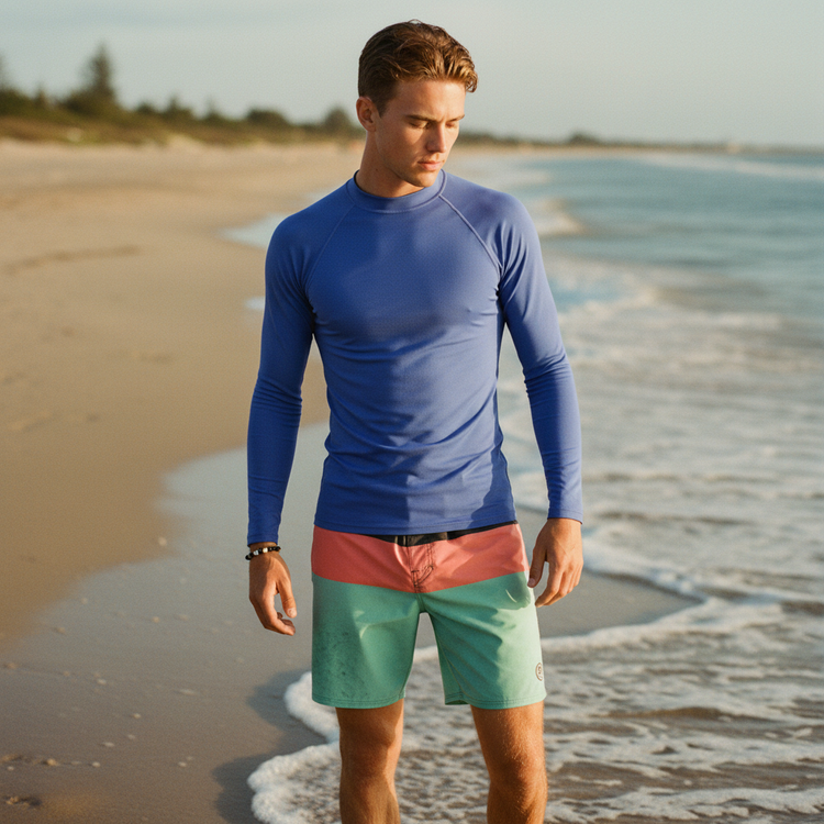 Periwinkle Rash Guard Men's Rashguard — Dripper