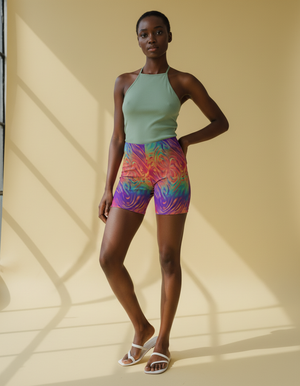 Women's Holographic Short Shorts