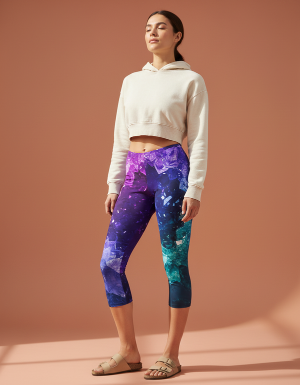 Glimmer Leggings Capri Leggings — Dripper
