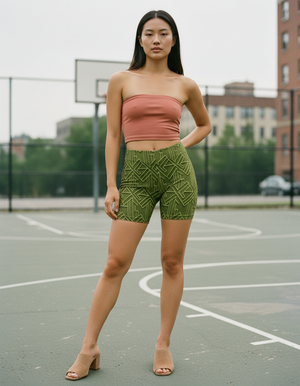 Women's Greek Key Short Shorts