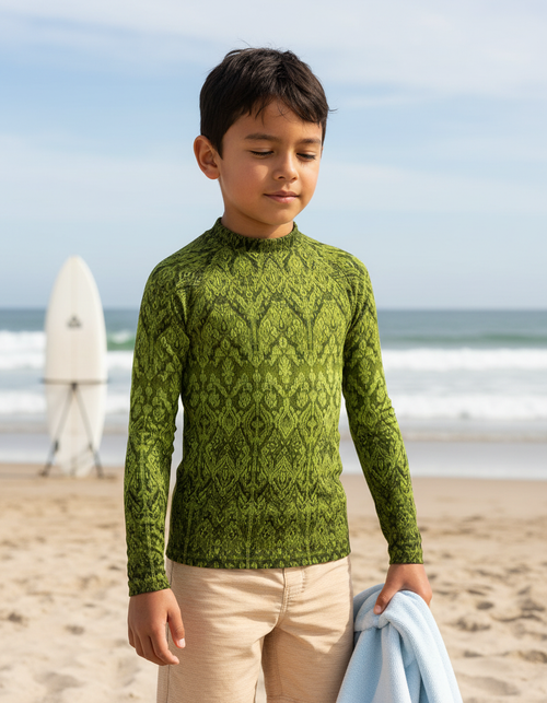 Lime Siam Kids Rash Guard Kids Rash Guard — Dripper