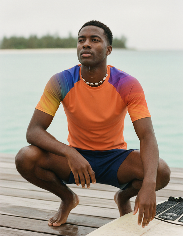 Men's Rainbow Rash Guard