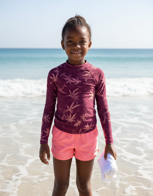 Electric Fuchsia Mizu Kids Rash Guard Kids Rash Guard — Dripper