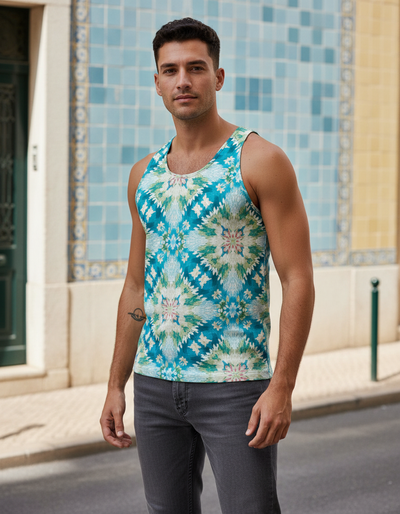 Men's Transformative Teal Sumi Tank Top tank top