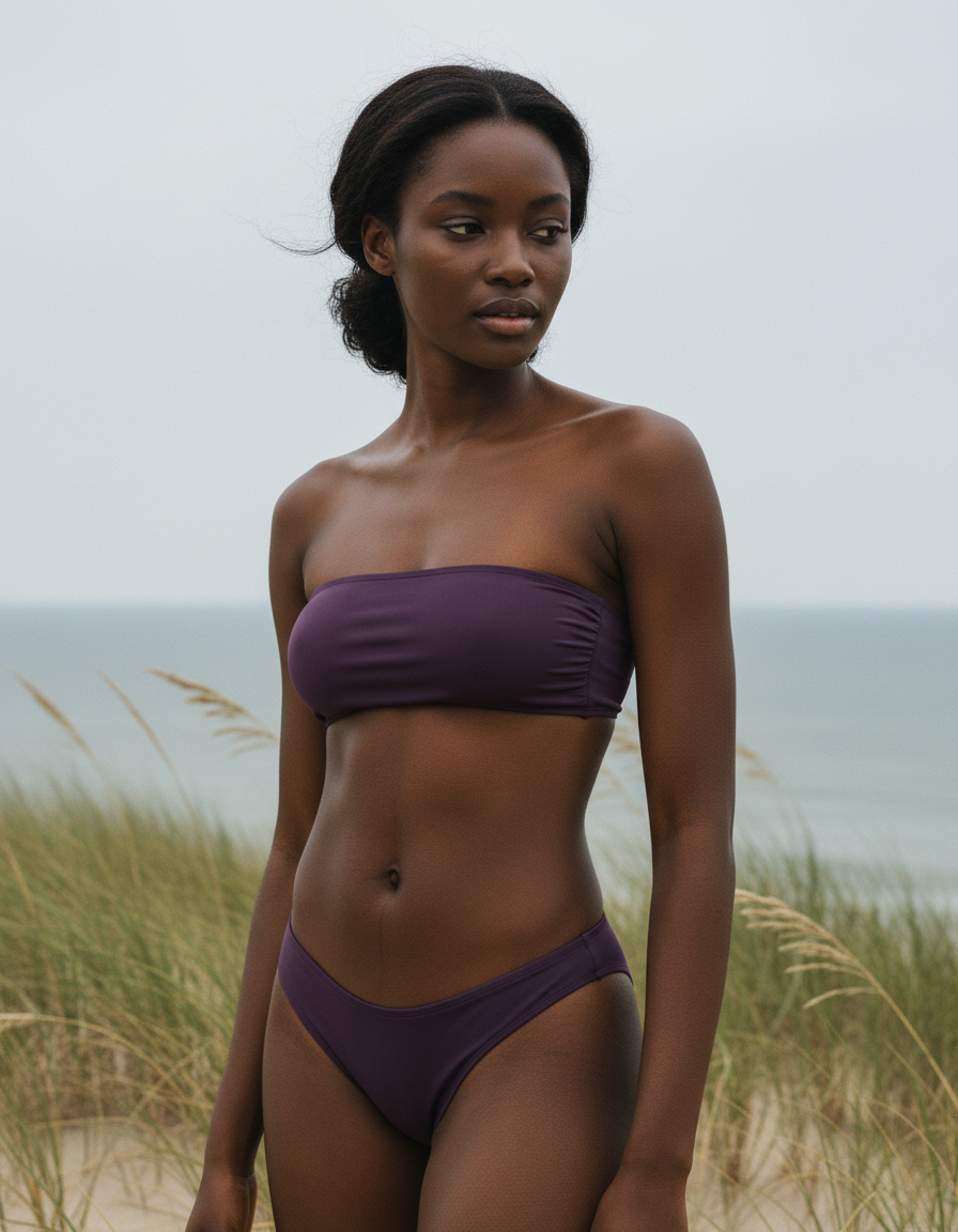 Eggplant bandeau bikinis — view 1 of 4
