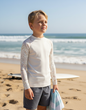 White Onyx Prism Kids Rash Guard Kids Rash Guard — Dripper