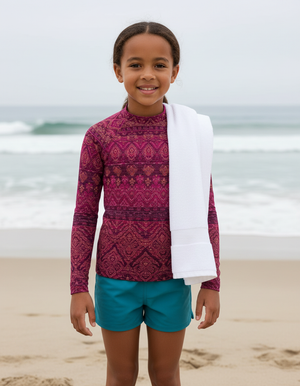 Kids Electric Fuchsia Serenade kids rashguards