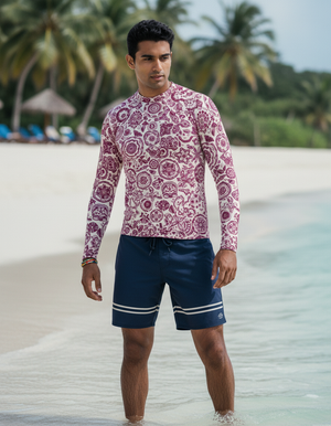 Men's Electric Fuchsia men's short-sleeve rashguards