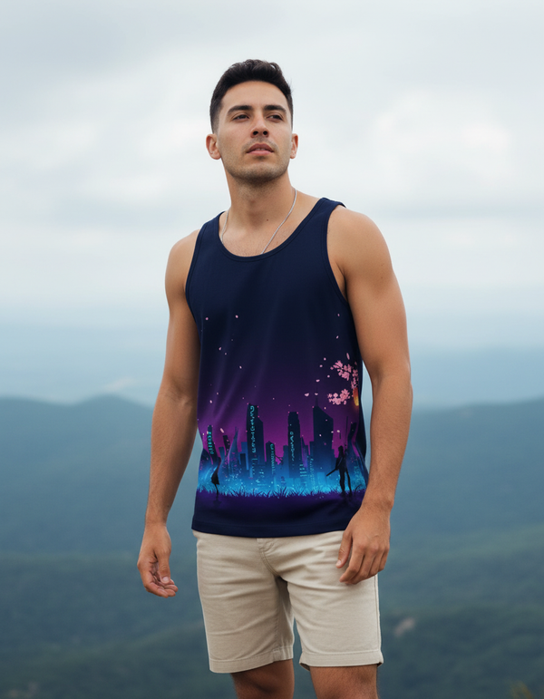 Neo-Tokyo men's tank tops