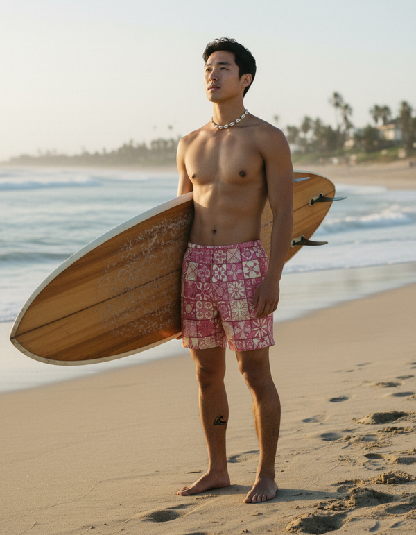 Men's Mosaic Tile Swim Trunks